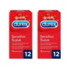 Durex Preservativo Sensitivo Suave DUPLO OFERTA, 2x12 Unidades