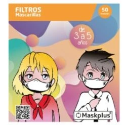 Maskplus Recambio Filtros Mascarilla 3-5 Años, 50 Unidades