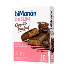 Bimanán Beslim Barrita Sabor Chocolate Negro Fondant, 10 Unidades