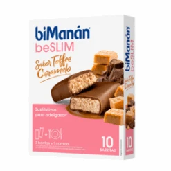 Bimanán Beslim Barrita Sabor Toffee Caramelo, 10 Unidades