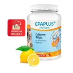 EPAPLUS Colágeno + Silicio (+ Hialurónico + Magnesio + Vitaminas) Sabor Limón, 334 G