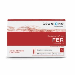 Granions Hierro, 30 Ampollas X 2 Ml