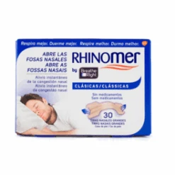 Rhinomer Breathe Right Tiras Clásicas Nasales Grandes, 30 Unidades