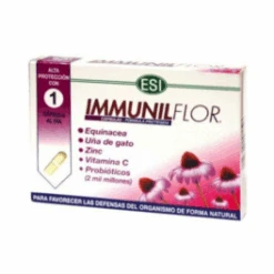 ESI Immunilflor Con Equinácea, Uña De Gato, Zinc Y Vitamina C, 30 Cápsulas