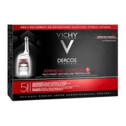 Vichy Dercos Aminexil Clinical 5 Tratamiento Anticaída Hombre, 21 Monodosis